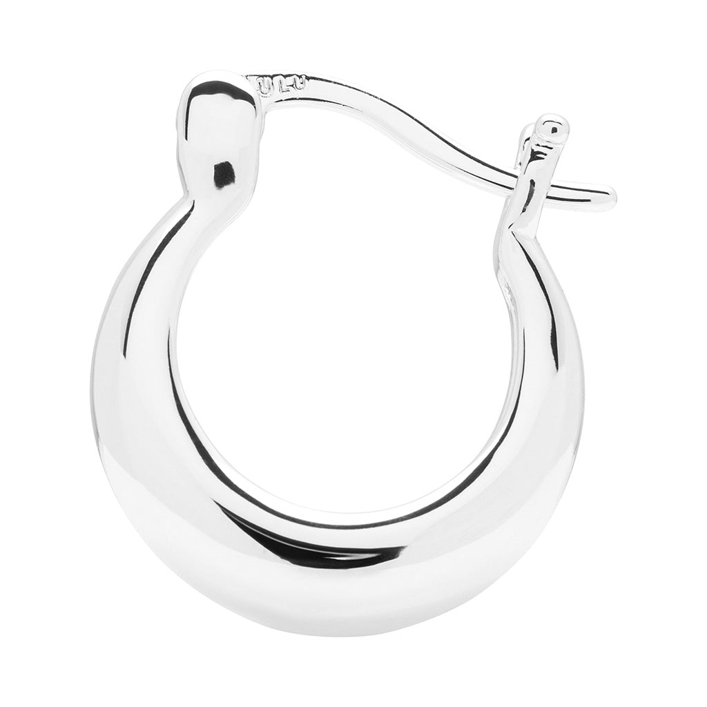 LULU Copenhagen Chunky Heavy Hoops par - försilvrad Hoops Silver Plated