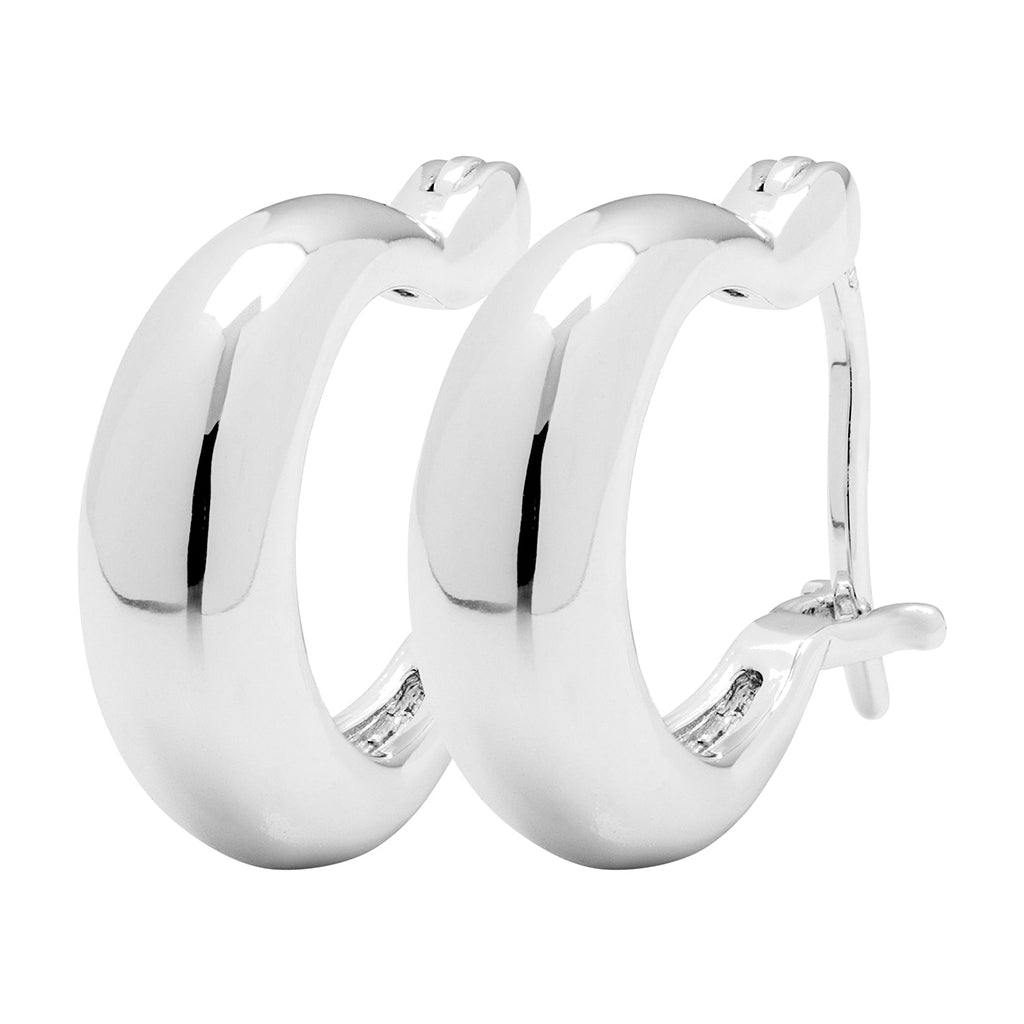 LULU Copenhagen Chunky Heavy Hoops par - försilvrad Hoops Silver Plated
