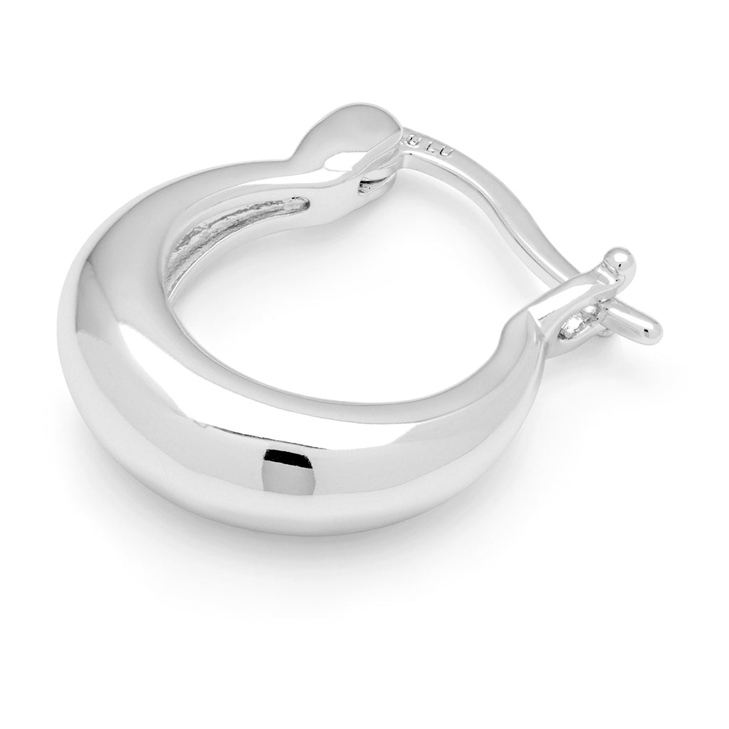 LULU Copenhagen Chunky Heavy Hoops par - försilvrad Hoops Silver Plated