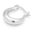 Chunky Heavy Hoops par - försilvrad - Silver Plated