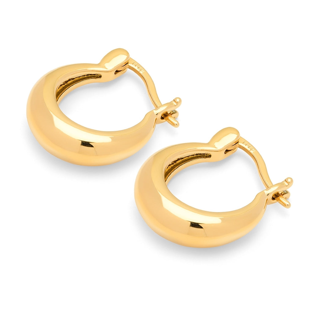 LULU Copenhagen Chunky Heavy Hoops par - guldpläterad Hoops Guldpläterad