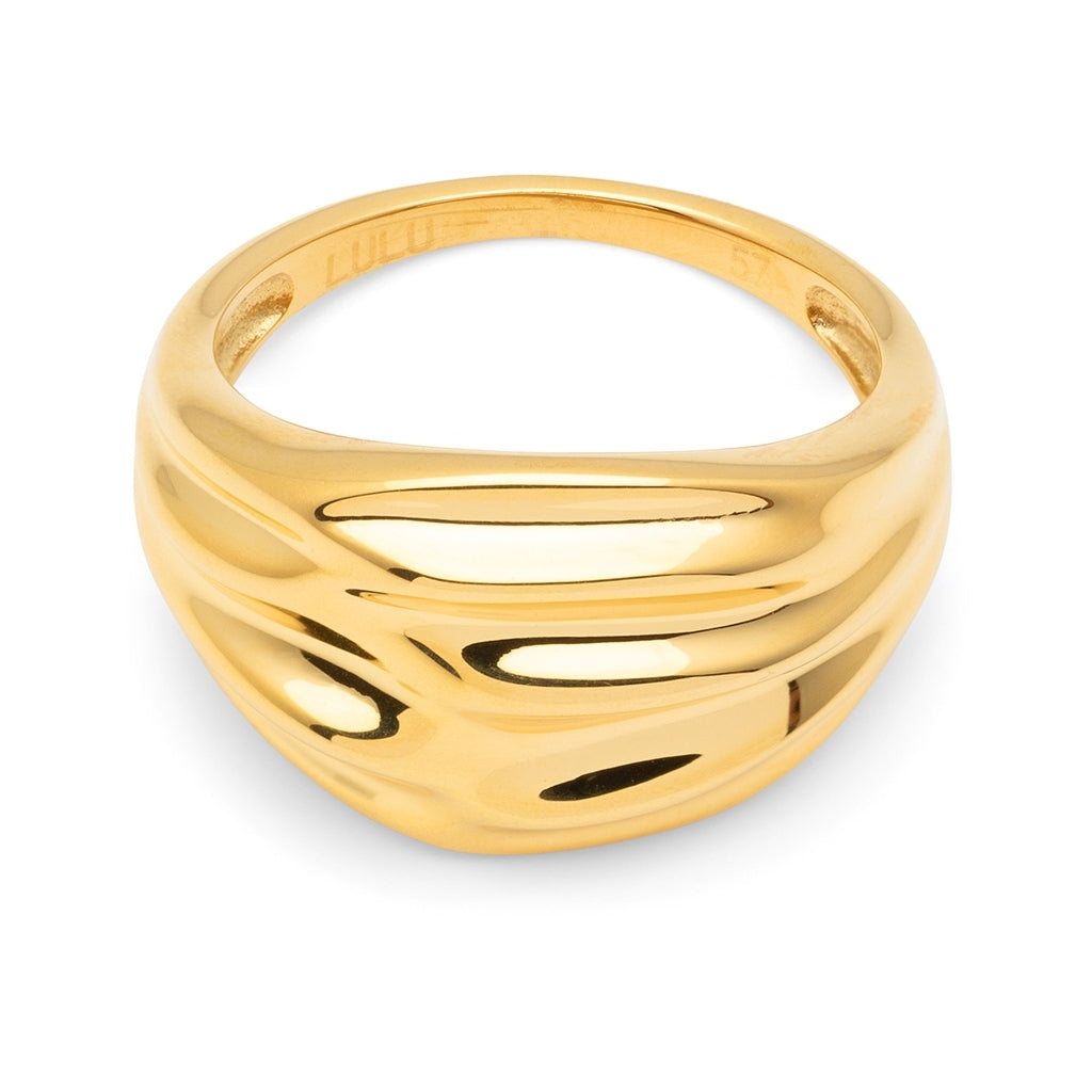 LULU Copenhagen Chunky Silk Ringa - guldpläterad Rings Guldpläterad