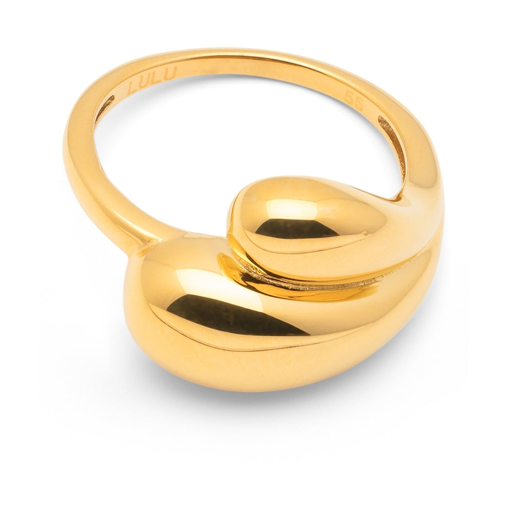 LULU Copenhagen Chunky Soft Drops Ringa - guldpläterad Rings Guldpläterad