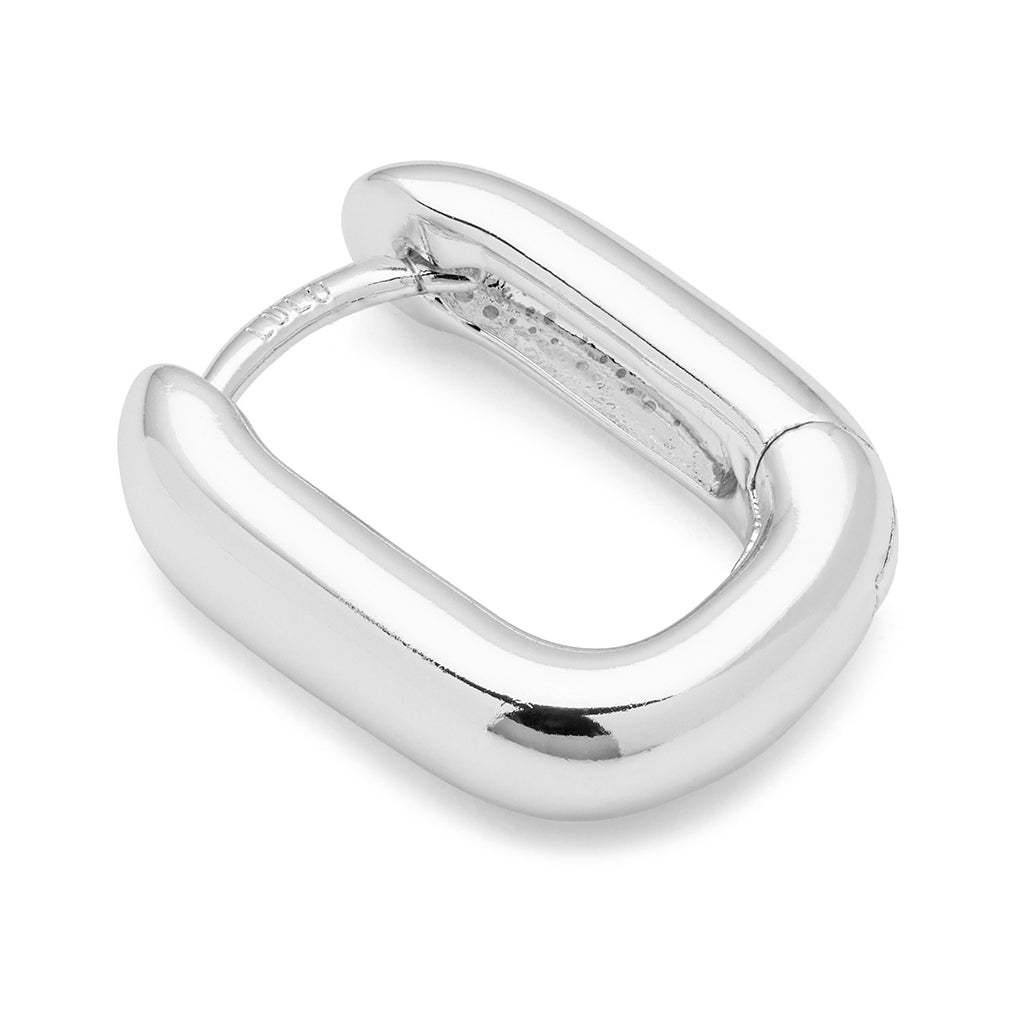 LULU Copenhagen Chunky Square Hoops par - försilvrad Hoops Silver Plated