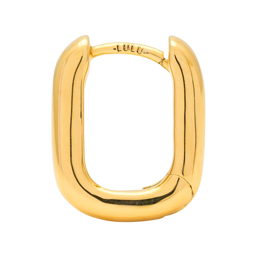 LULU Copenhagen Chunky Square Hoops par - guldpläterad Hoops Guldpläterad