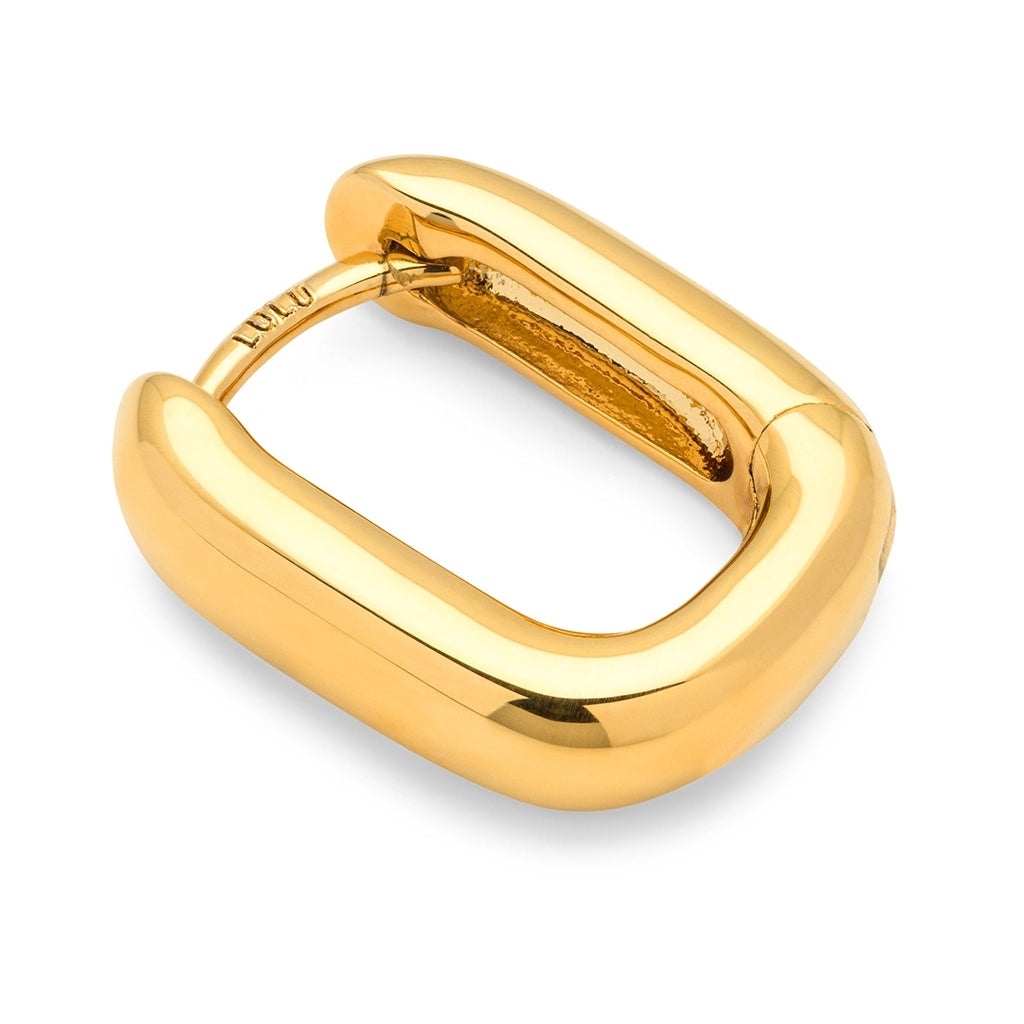 LULU Copenhagen Chunky Square Hoops par - guldpläterad Hoops Guldpläterad