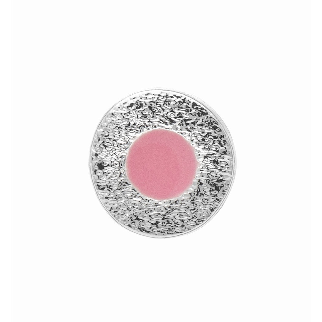 LULU Copenhagen Circle Small örhänge 1 st silverpläterad Ear stud, 1 pcs Pink