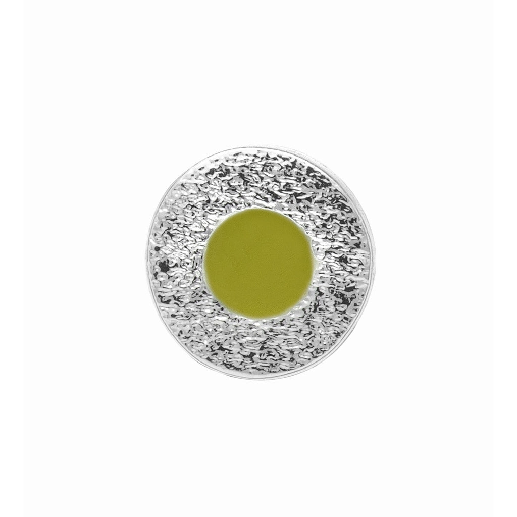 LULU Copenhagen Circle Small örhänge 1 st silverpläterad Ear stud, 1 pcs Willow Green