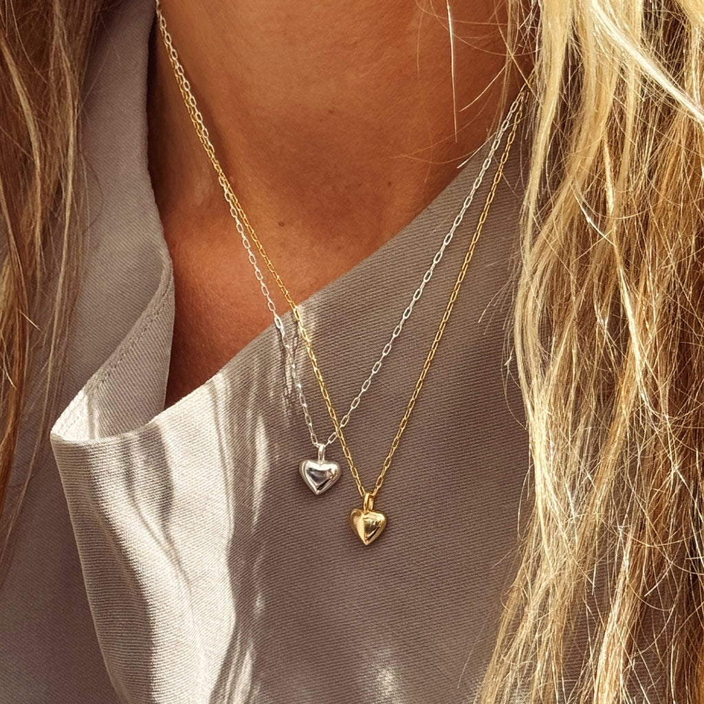 LULU Copenhagen Classic Heart Halsband Guldpläterad Necklaces Guldpläterad