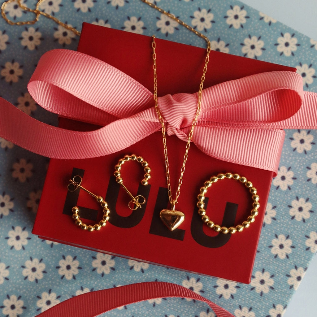 LULU Copenhagen Classic Heart Halsband Guldpläterad Necklaces Guldpläterad