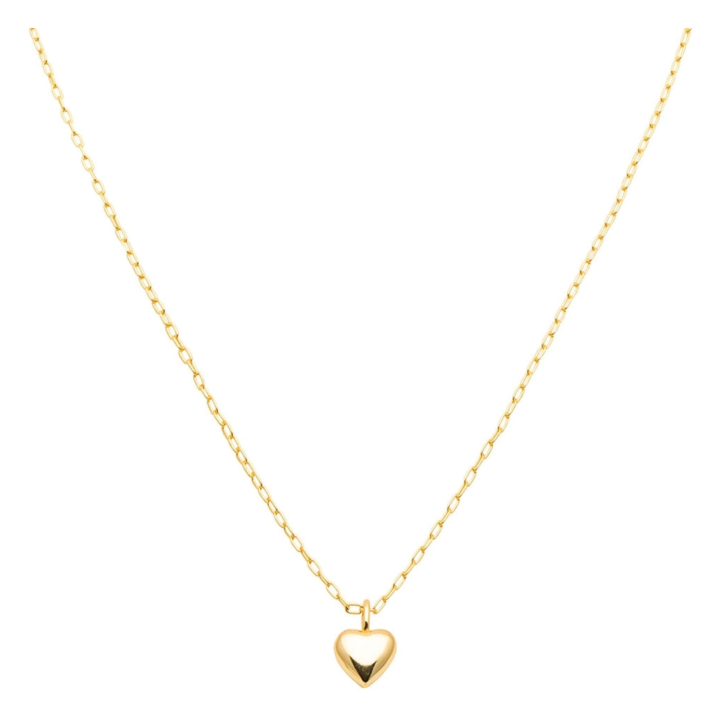 LULU Copenhagen Classic Heart Halsband Guldpläterad Necklaces Guldpläterad