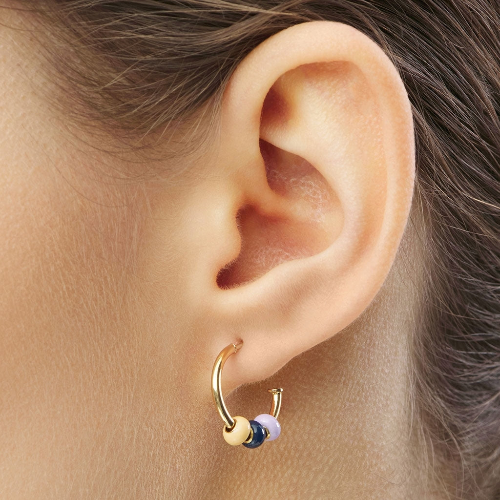 LULU Copenhagen Color Ball 3 Hoops par - Guldplateräd Hoops Memories