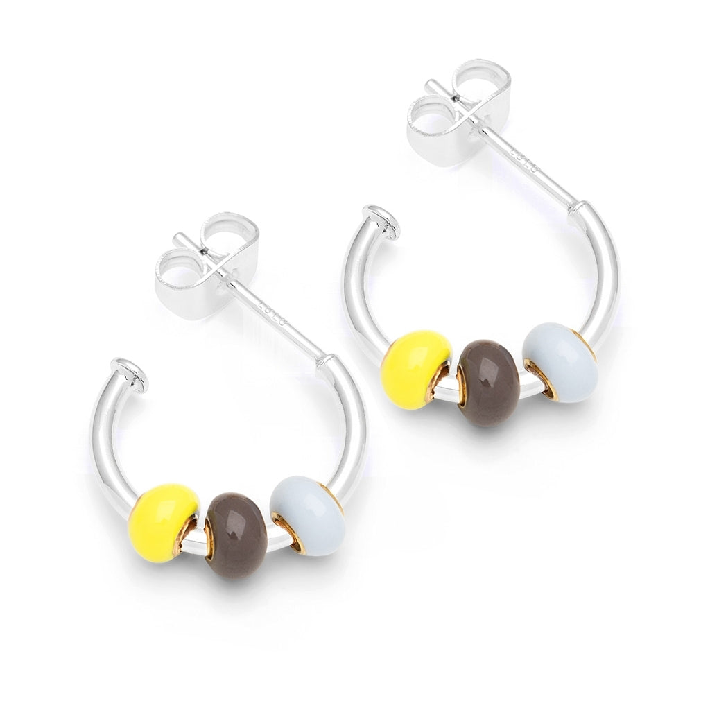 LULU Copenhagen Color Ball 3 Hoops par - Silverplateräd Hoops Poetry