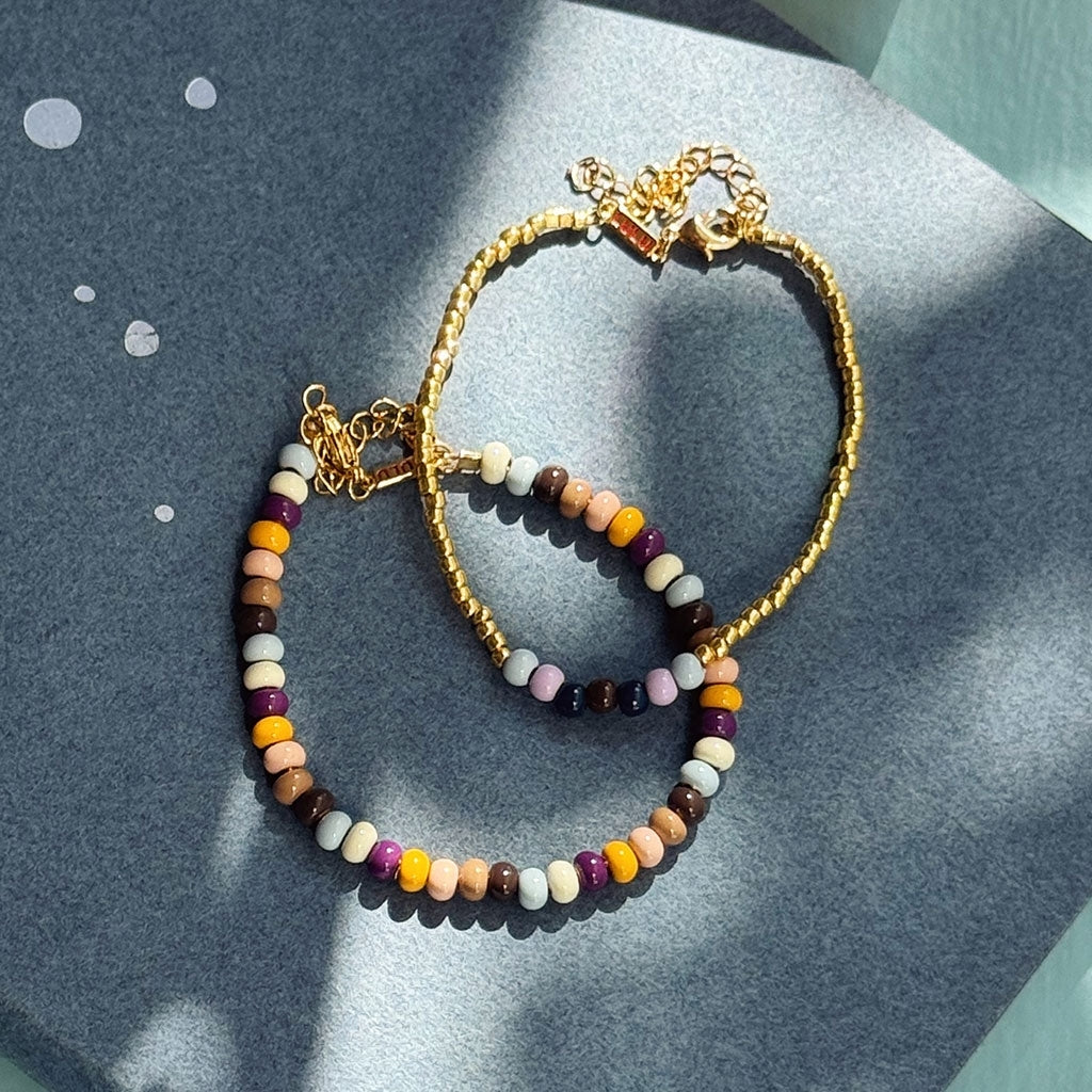 LULU Copenhagen Color Ball Armband Bracelets Golden Harvest