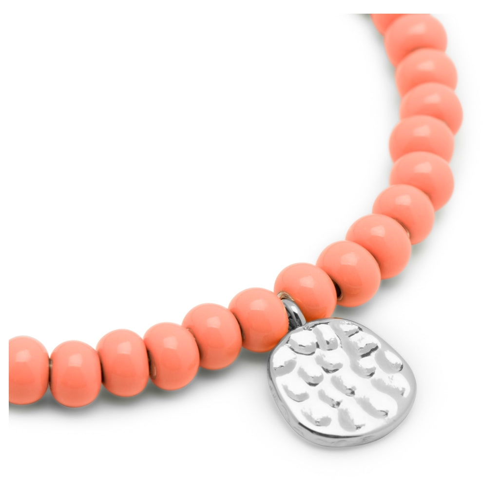 LULU Copenhagen Color Ball Bracelet Charms silverpläterad Bracelets Burnt Coral