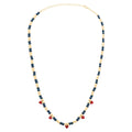 Color Ball Heart Halsband - Soft Yellow/Retro Dark Blue