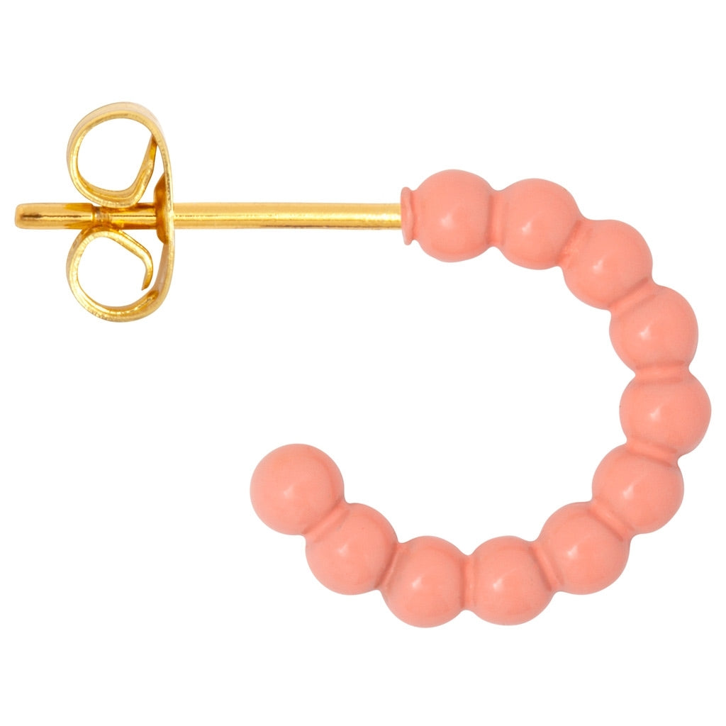 LULU Copenhagen Color Ball Hoops - Litet Par Hoops Burnt Coral