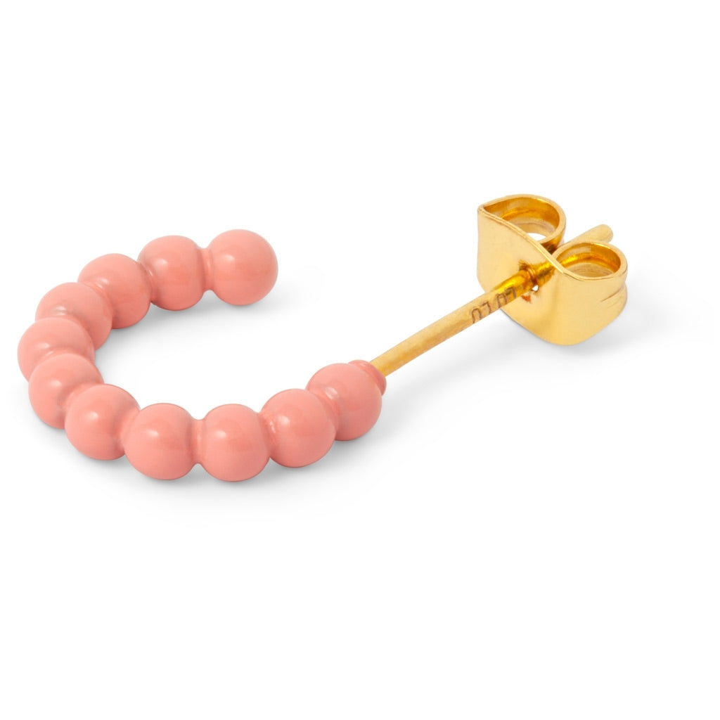 LULU Copenhagen Color Ball Hoops - Litet Par Hoops Burnt Coral