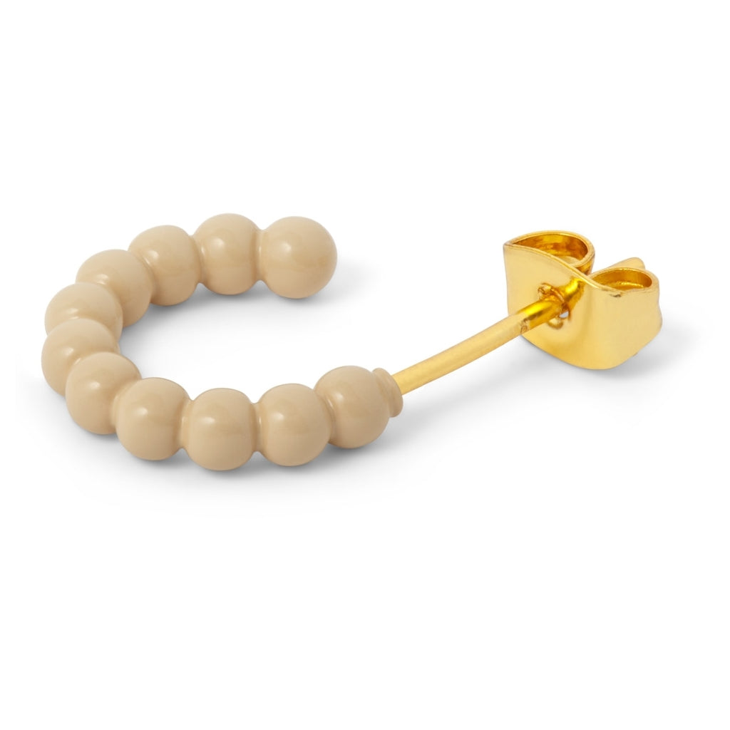 LULU Copenhagen Color Ball Hoops - Litet Par Hoops Buttercream