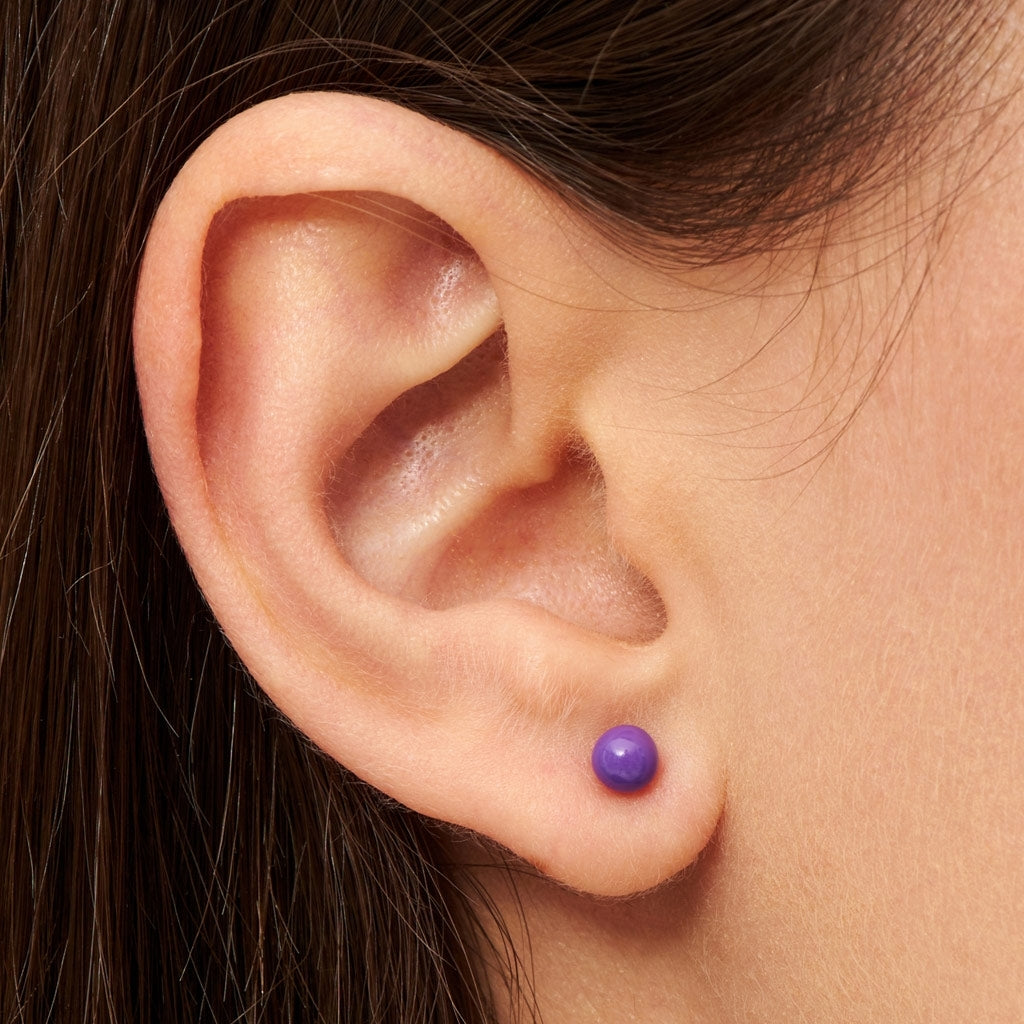 LULU Copenhagen Color Ball Medium örhänge 1 st Ear stud, 1 pcs Deep Purple