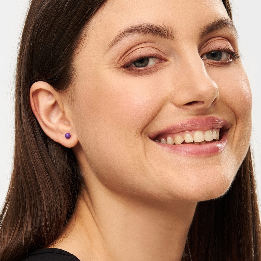 LULU Copenhagen Color Ball Medium örhänge 1 st Ear stud, 1 pcs Deep Purple
