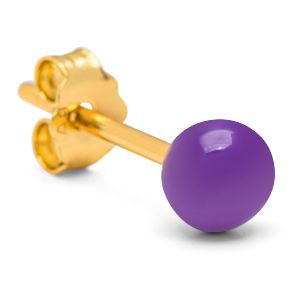 LULU Copenhagen Color Ball Medium örhänge 1 st Ear stud, 1 pcs Deep Purple