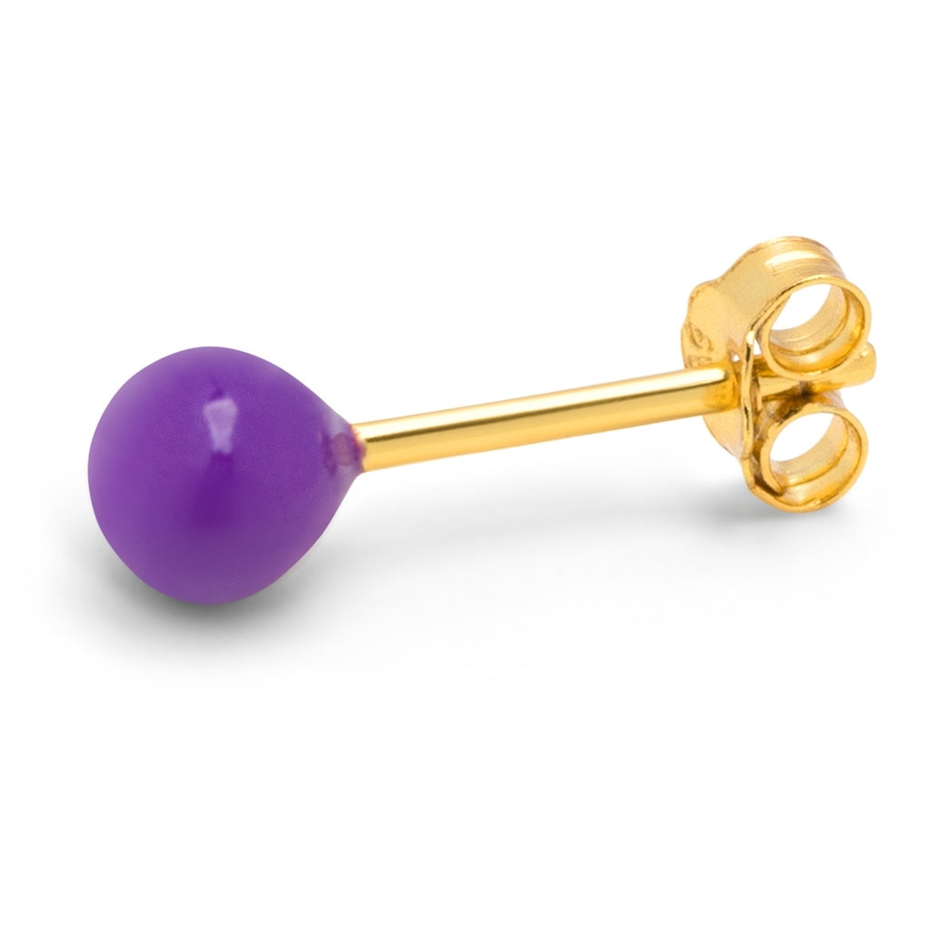 LULU Copenhagen Color Ball Medium örhänge 1 st Ear stud, 1 pcs Deep Purple