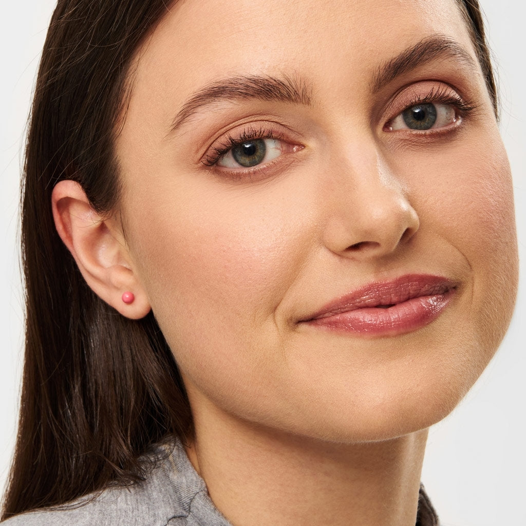 LULU Copenhagen Color Ball Medium örhänge 1 st Ear stud, 1 pcs Korallrosa