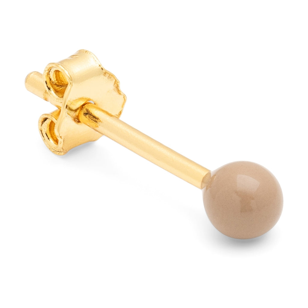 LULU Copenhagen Color Ball örhänge 1 st Ear stud, 1 pcs Mocha Mousse
