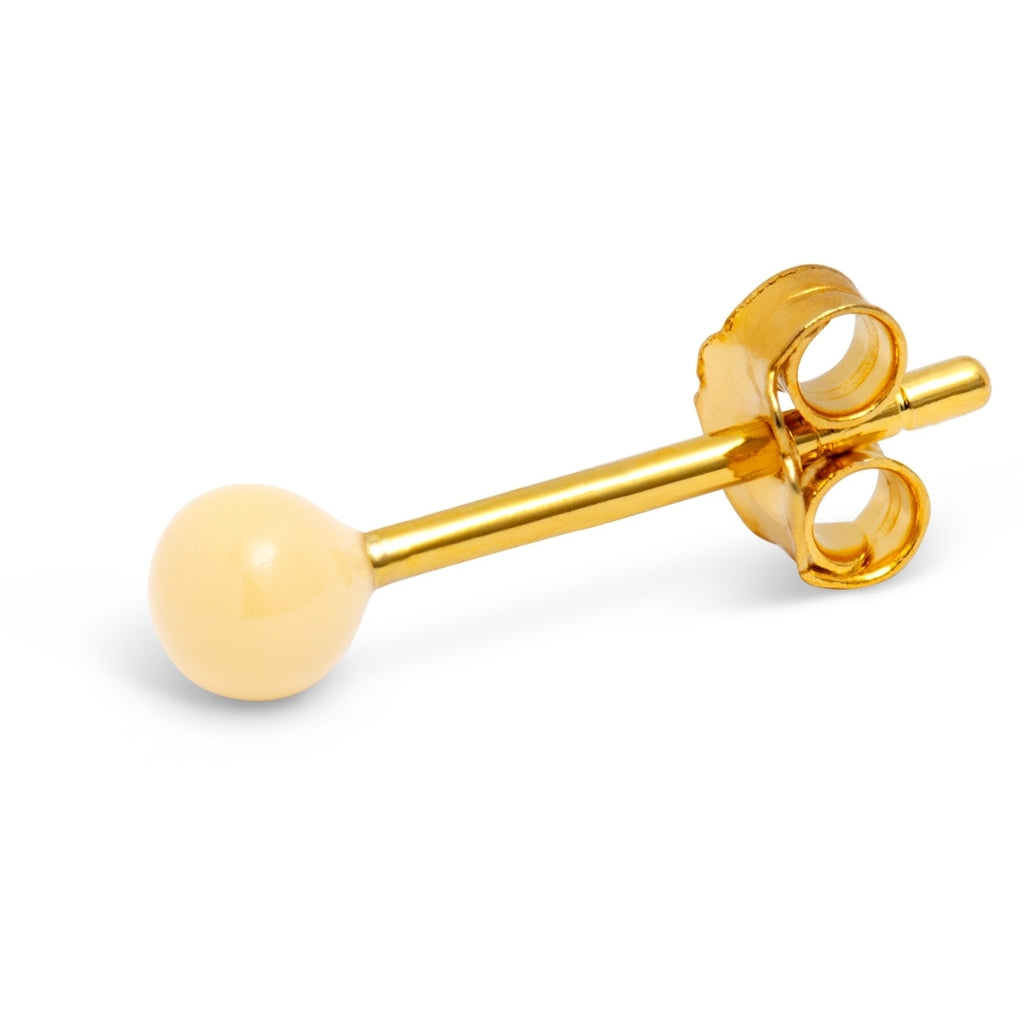 LULU Copenhagen Color Ball örhänge 1 st Ear stud, 1 pcs Soft Yellow