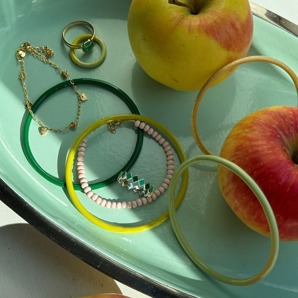 LULU Copenhagen Color Bangle Bracelets Grön