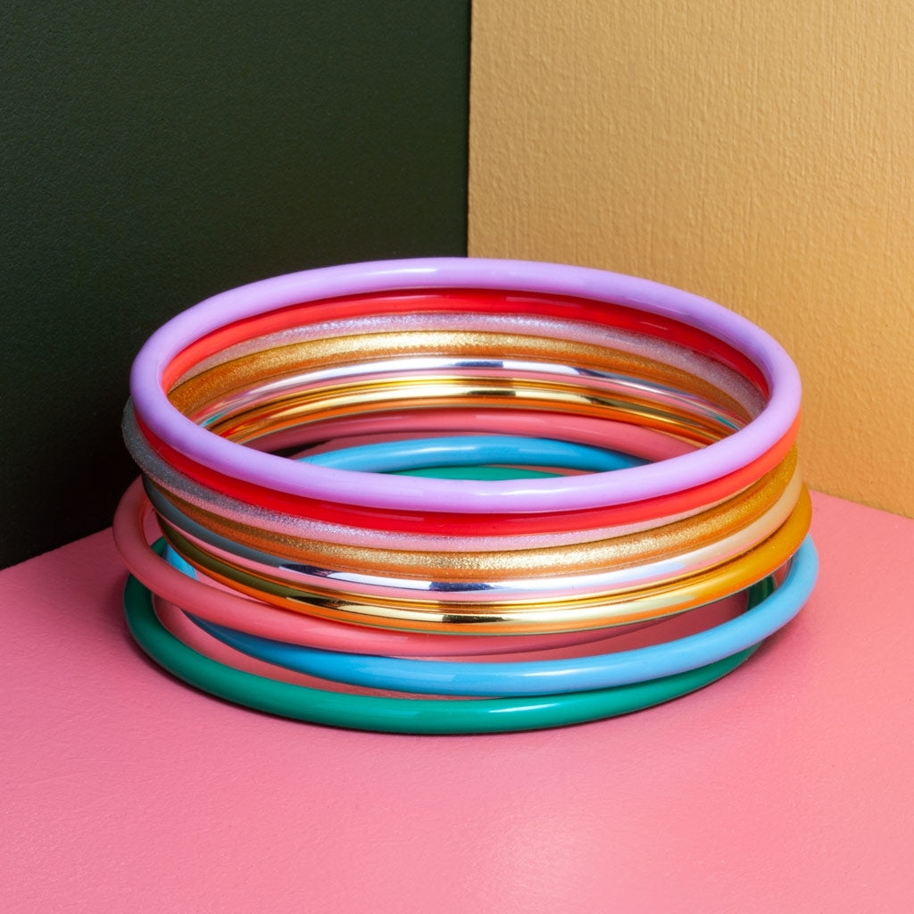 LULU Copenhagen Color Bangle Bracelets Ljusblå