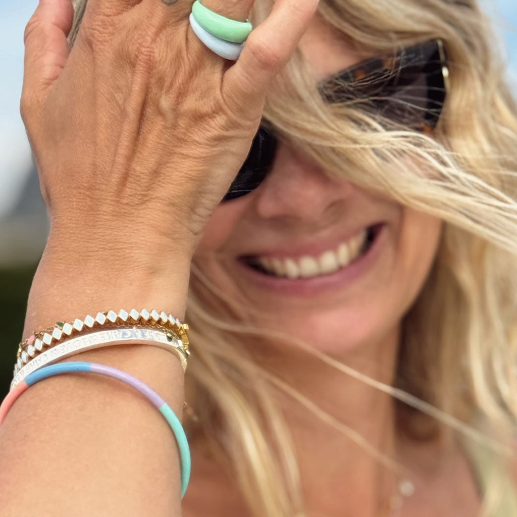 LULU Copenhagen Color Bangle Quatro Bracelets Rainbow