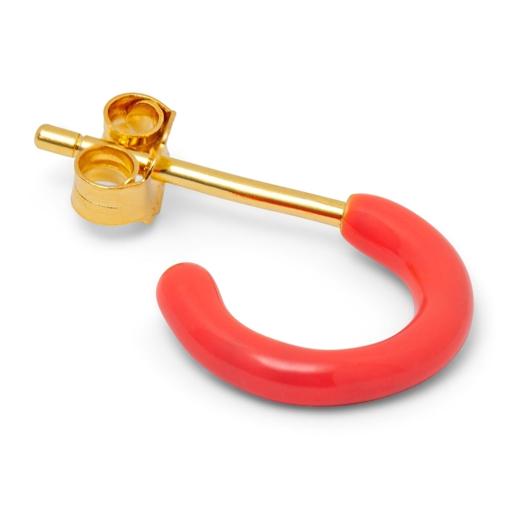 LULU Copenhagen Color Hoop 1 pcs - Box Ear stud, 1 pcs Koralldjur