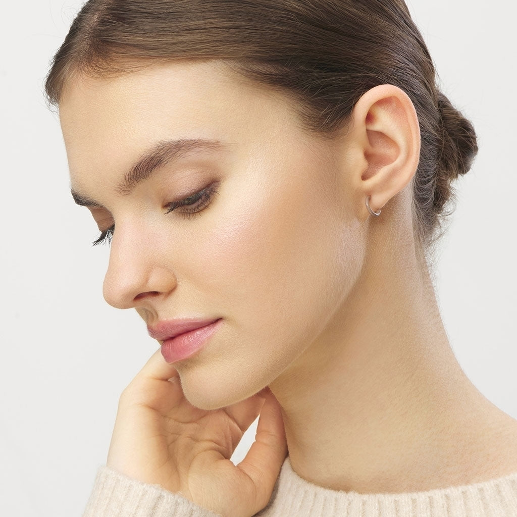 LULU Copenhagen Color Hoop 1 pcs - Box Ear stud, 1 pcs Mocha Mousse