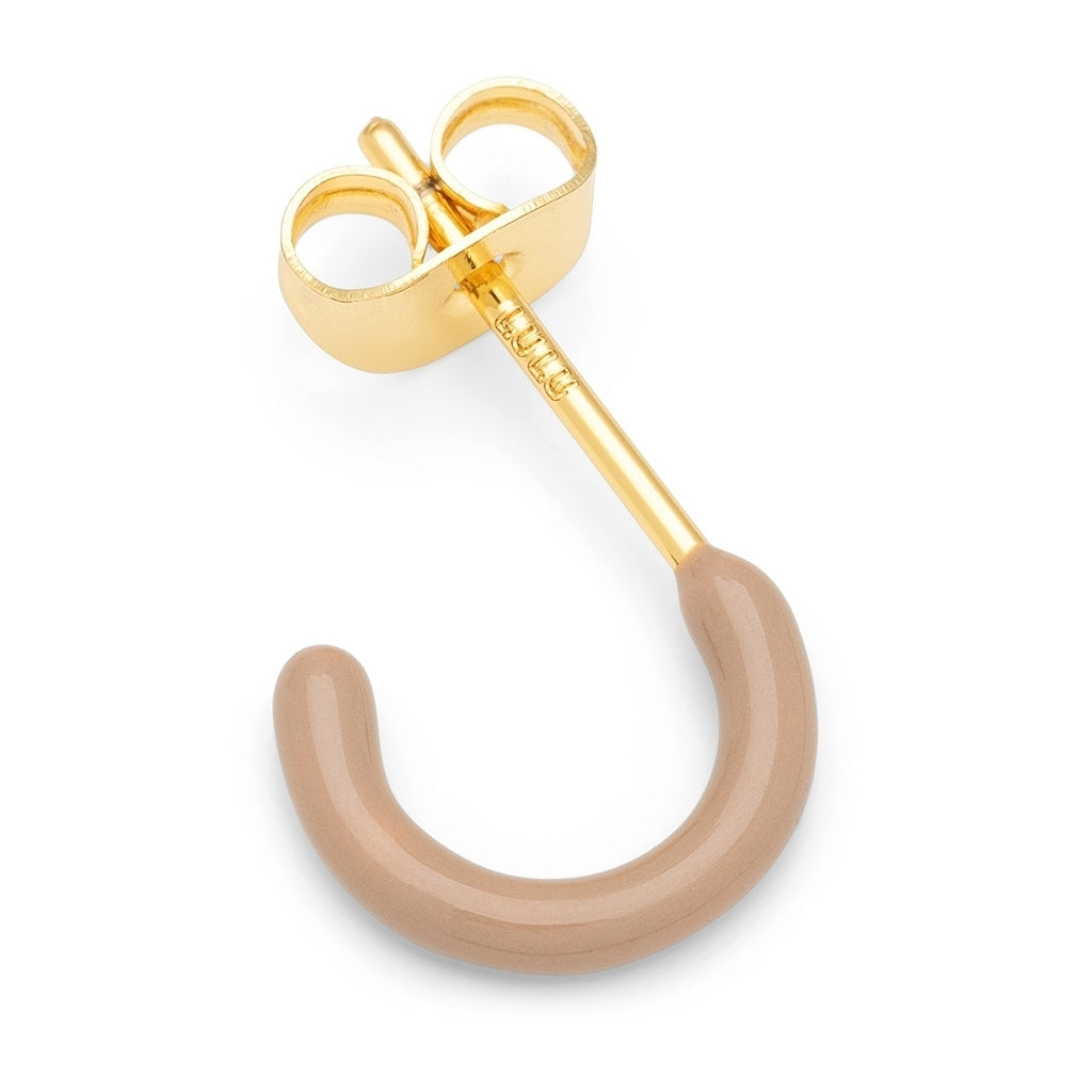 LULU Copenhagen Color Hoop 1 pcs - Box Ear stud, 1 pcs Mocha Mousse