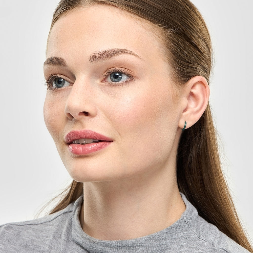LULU Copenhagen Color Hoop 1 pcs - Box Ear stud, 1 pcs North Sea Green