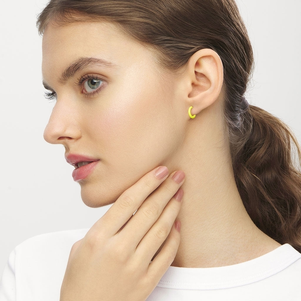LULU Copenhagen Color Hoop 1 pcs - Box Ear stud, 1 pcs Wild Lime