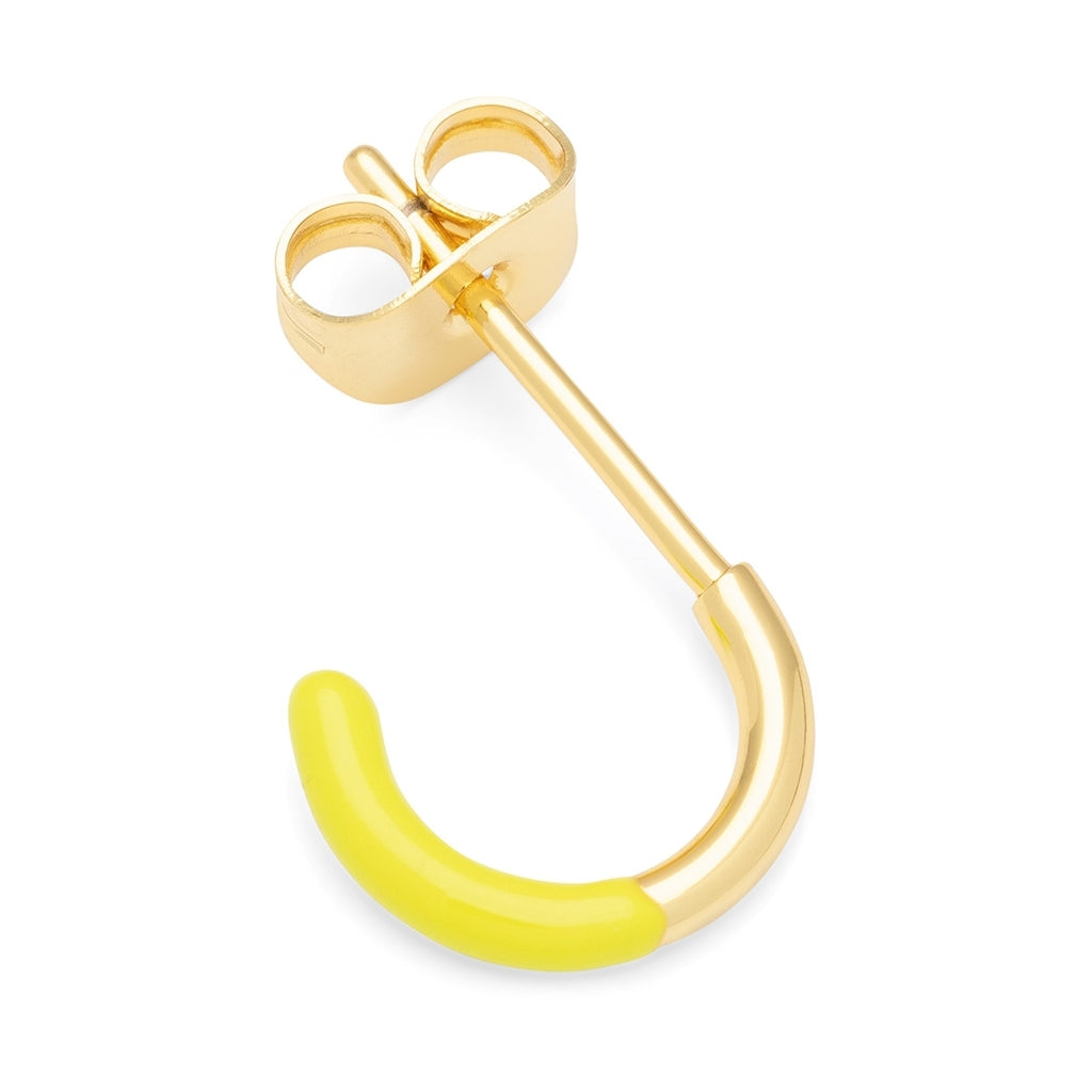 LULU Copenhagen Color Hoop Half Dip 1 st guldpläterad Hoops Wild Lime