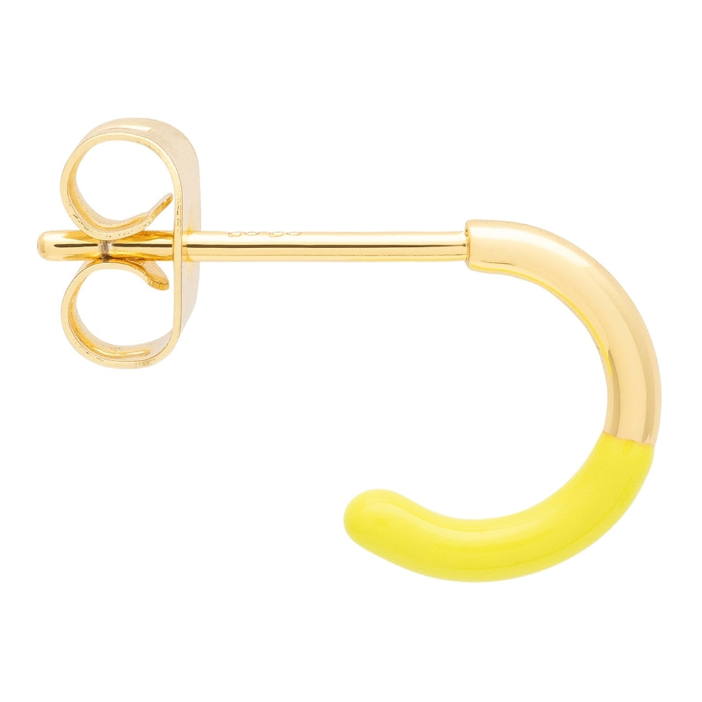 LULU Copenhagen Color Hoop Half Dip 1 st guldpläterad Hoops Wild Lime