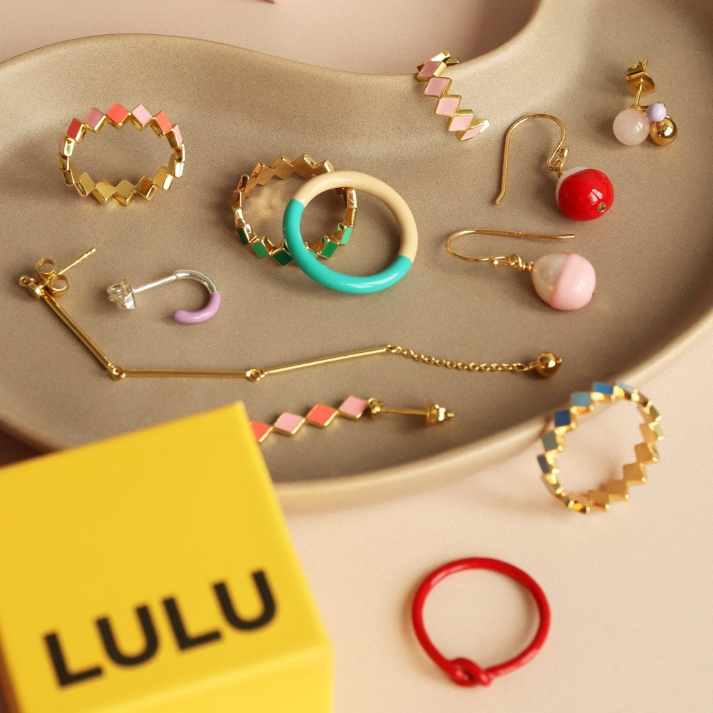 LULU Copenhagen Color Hoop Half Dip 1 st silverpläterad Hoops Lila