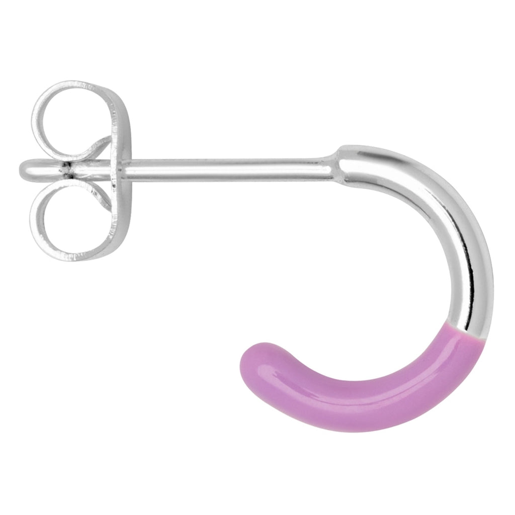 LULU Copenhagen Color Hoop Half Dip 1 st silverpläterad Hoops Warm Purple