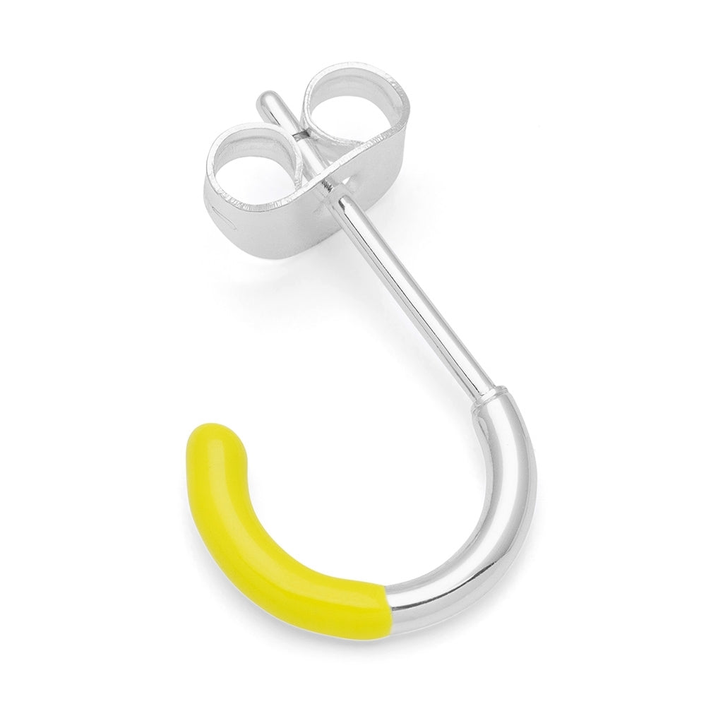LULU Copenhagen Color Hoop Half Dip 1 st silverpläterad Hoops Wild Lime