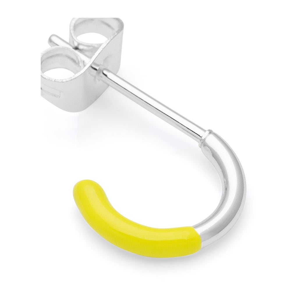 LULU Copenhagen Color Hoop Half Dip 1 st silverpläterad Hoops Wild Lime