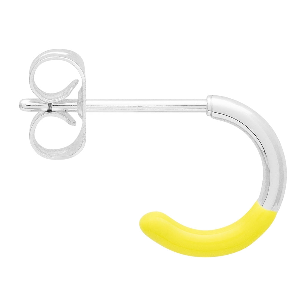 LULU Copenhagen Color Hoop Half Dip 1 st silverpläterad Hoops Wild Lime