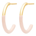 Color Hoop half Dip Medium par - Guldpläterad mässing - Dusty Peach