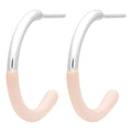 Color Hoop half Dip Medium par - Silverplateräd - Dusty Peach