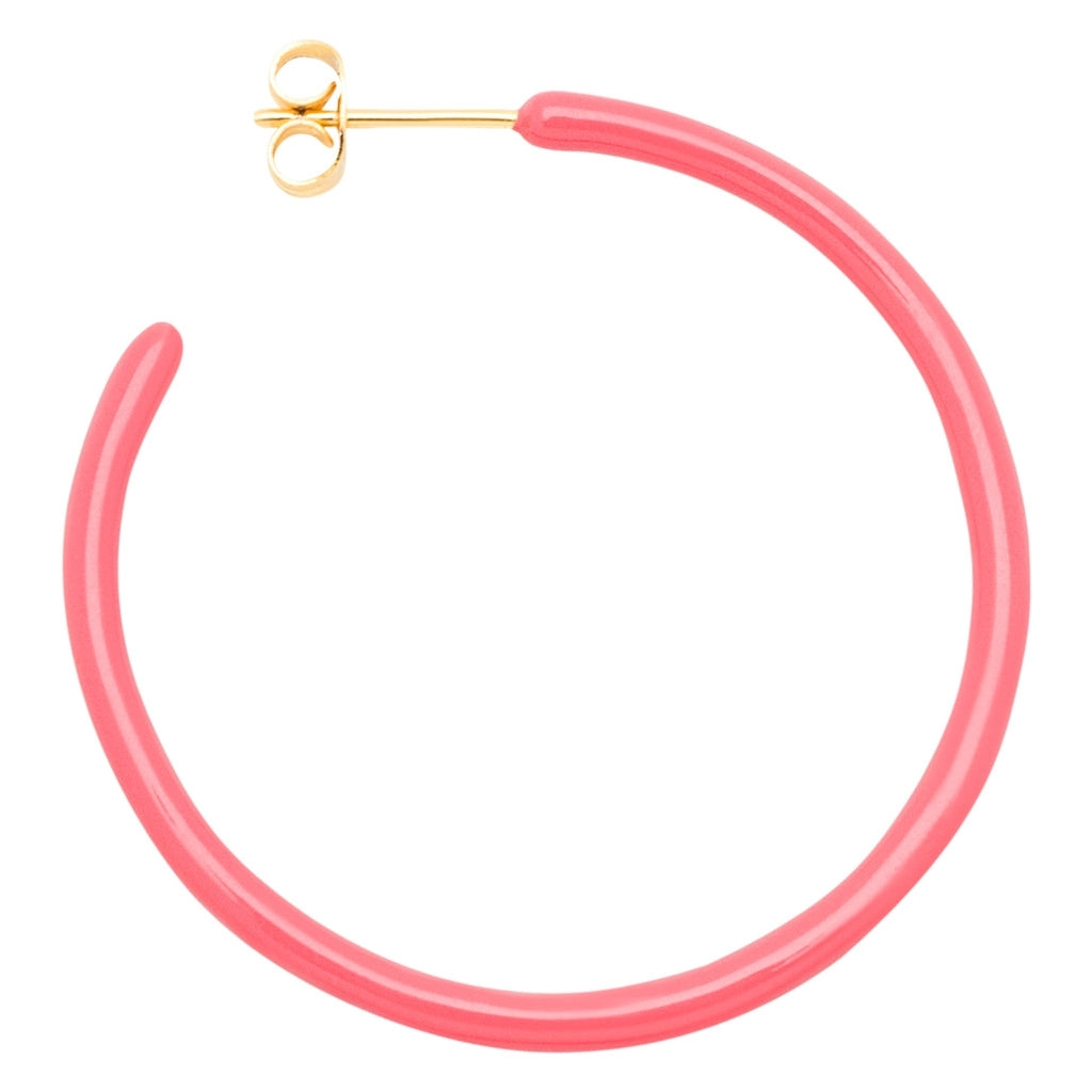 LULU Copenhagen Color Hoops Large paar Hoops Korallrosa