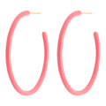 Color Hoops Large paar - Korallrosa