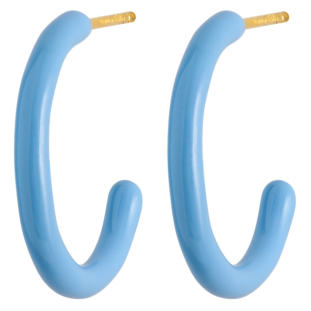 LULU Copenhagen Color Hoops Medium par Hoops Ljusblå